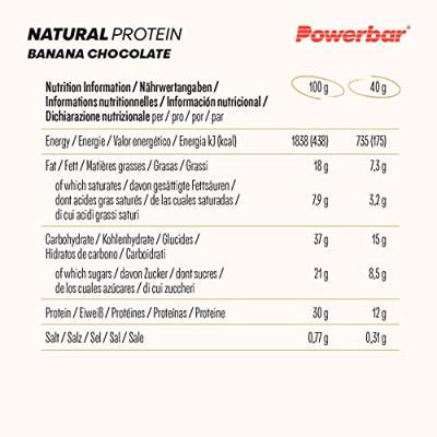 POWERBAR natural protein (18 x 40gr) - banana chocolate