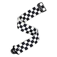 D&apos;Addario 50BAL13 Auto Lock Woven Nylon Guitar Strap Skater Checkerboard gitaarband - thumbnail