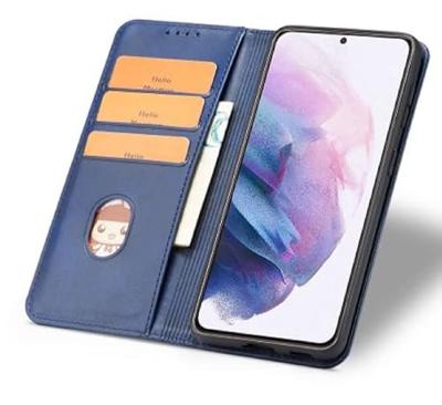 Casecentive Leren Wallet case Luxe Samsung Galaxy S21 blauw