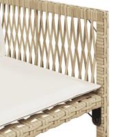 9-delige Tuinset met kussens poly rattan beige - thumbnail