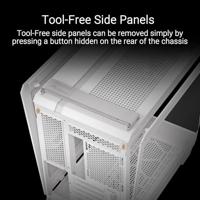 ASUS TUF Gaming GT502 Horizon ATX Mid-Tower Gaming Case (grenzeloos panoramisch ontwerp, dual-chamber, onafhankelijke CPU- en GPU-koelzones, gereedschapsvrije zijpanelen, USB 10 Gbps - thumbnail