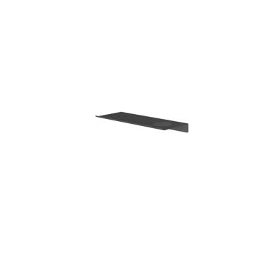 Hotbath &More Shelves - Planchet 30 Cm - Inclusief Bevestigingsrails - Met 1 Uitsparing - Voor Zeepdispenser of Beker - Geborsteld Zwart