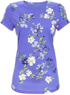 Blauw gebloemd pyjamashirt Ringella
