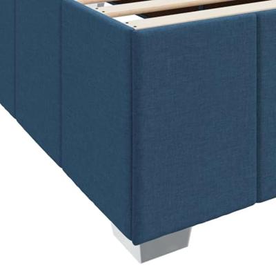 Bedframe met matras Blauw 200 x 200 cm Stof