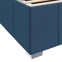 Bedframe met matras Blauw 200 x 200 cm Stof - thumbnail