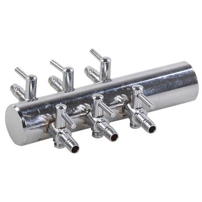 Europond Messing Luchtverdeler, 6 verstelbare uitgangen, Compatibel met 4mm - Eenvoudige Installatie