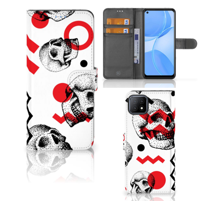Telefoonhoesje met Naam OPPO A73 5G Skull Red Telefoonhoesje met Naam OPPO A73 5G Skull Red