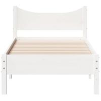 Bedframe massief grenenhout wit 75x190 cm - thumbnail