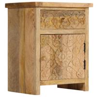 VidaXL Nachtkastje 40x30x50 cm massief mangohout - thumbnail