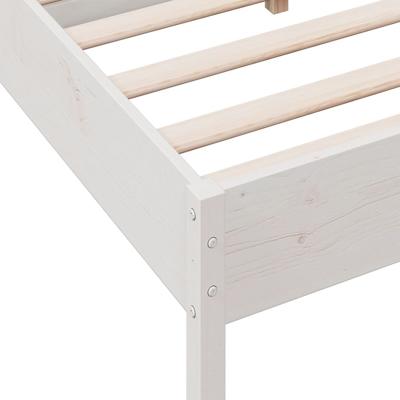 Bedframe zonder matras massief grenenhout wit 200x200 cm