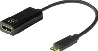 Adapter USB-C naar HDMI Ewent EW9823 Zwart 15 cm 4K Ultra HD (1 Stuks) - thumbnail