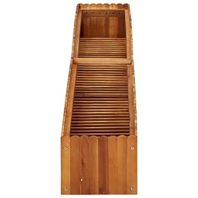 Plantenbak verhoogd 200x30x25 cm massief acaciahout