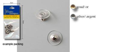 Darice • brass bullet clutch, plastic pad 11mm x10 gold