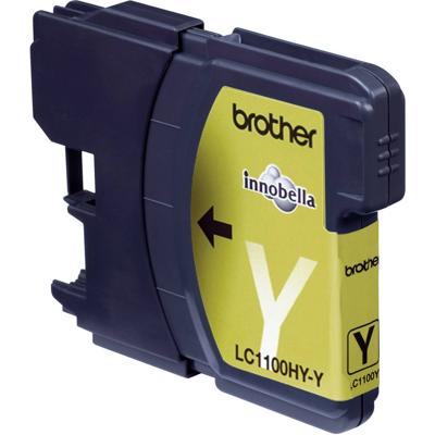 Brother inktcartridge, 750 pagina's, OEM LC-1100HYY, geel