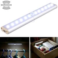 2W 12 LEDs wit licht breed scherm intelligent menselijk lichaam sensor licht LED corridor kabinet licht USB opladen versie - thumbnail