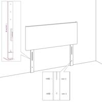 Hoofdbord met randen 83x23x118/128 cm fluweel zwart - thumbnail