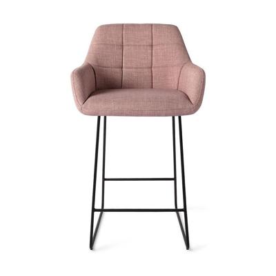 Jesper Home Barkruk 'Noto' Slide Black, kleur Vintage Rose (zithoogte 65cm)