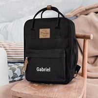 Rugzak met naam bedrukken - Zwart - thumbnail