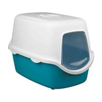 TRIXIE KATTENBAK VICO TURQUOISE / WIT 56X40X40 CM - thumbnail