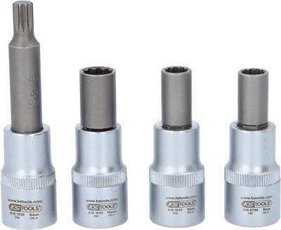 KS Tools 515.0795 OZ speciale aluminium velgdopsteekset voor meerdelige OZ-velgen, 4-delig