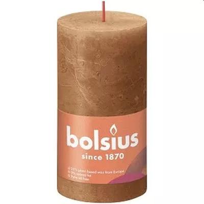 Rustiek kaars stompkaars 130/68 Spice Brown Bolsius - Bolsius Rustiek kaars stompkaars 130/68 Spice Brown Bolsius - Bolsius