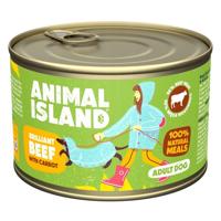 ANIMAL ISLAND Rundvlees met wortelen - nat hondenvoer - 410 g - thumbnail