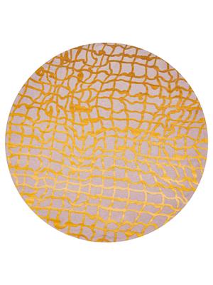 Louis de Poortere - Rond vloerkleed Dedalo Mad Men 9205 Yellow Scarab - 240 rond