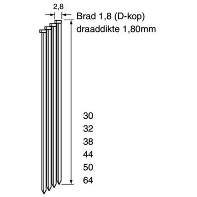 Dutack da-brads | 1,8x45mm | rvs | 5150010 5150010