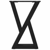 Salontafelpoten 2 st 28x(42-43,3) cm staal zwart - thumbnail