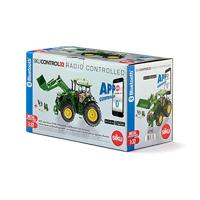 Siku Bluetooth john deere 7310r met voorlader - thumbnail