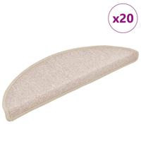 VidaXL Trapmatten 20 st 56x17x3 cm taupe halfrond - thumbnail