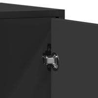 Dressoir 92x35x76 cm bewerkt hout zwart - thumbnail