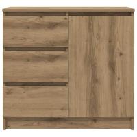 Dressoir lade 71x35x65 cm spaanplaat artisanaal eikenkleurig - thumbnail