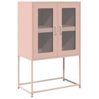Hoge kast 68x39x107 cm staal roze - thumbnail