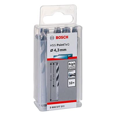 Bosch Accessoires 10X Metaalboor HSS Pointeq 4,3mm - 2608577211 Bosch Accessoires 10X Metaalboor HSS Pointeq 4,3mm - 2608577211
