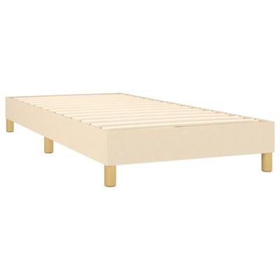 Boxspring met matras stof crèmekleurig 200x200 cm