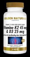 Golden Naturals Vitamine K2 45mcg & D3 25mcg Tabletten - thumbnail