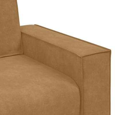 Tweezitsbank 120 cm fluweel bruin - thumbnail