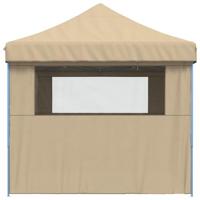 Partytent inklapbaar pop-up met 4 zijwanden beige - thumbnail