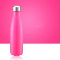 Thermische beker vacuüm kolf warmte waterfles draagbare roestvrijstalen sport ketel capaciteit: 500ml (roze) - thumbnail
