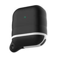 AirPods 1/2 hoesje siliconen waterproof series - soft case - zwart + wit AirPods 1/2 hoesje siliconen waterproof series - soft case - zwart + wit