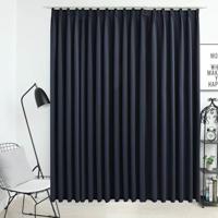 VidaXL Gordijn verduisterend met haken 290x245 cm antraciet - thumbnail