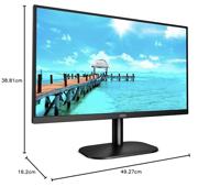 AOC 22B2H - 22 inch FHD Monitor (1920x1080, 60 Hz, VGA, HDMI) zwart - thumbnail