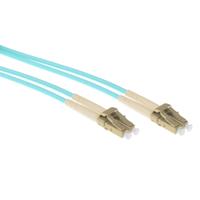 ACT 7 meter multimode 50/125 OM3 duplex armored fiber patch kabel met LC connectoren - thumbnail