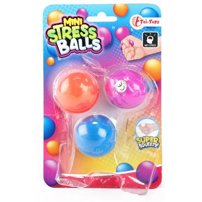 Toi Toys Mini anti stressbal Ø4cm 3st Toi Toys Mini anti stressbal Ø4cm 3st