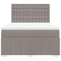 Boxspring met matras stof taupe 180x200 cm - thumbnail