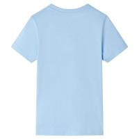 Kindershirt met korte mouwen 104 lichtblauw - thumbnail