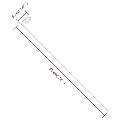 Plantenstaken 20 st 61 cm staal donkergroen Plantenstaken 20 st 61 cm staal donkergroen