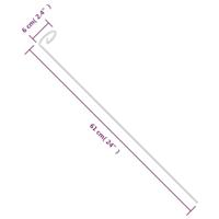 Plantenstaken 20 st 61 cm staal donkergroen - thumbnail