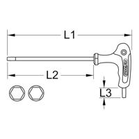 KS Tools 151.2845 Inbusschroevendraaier Afmeting, lengte: 142 mm - thumbnail